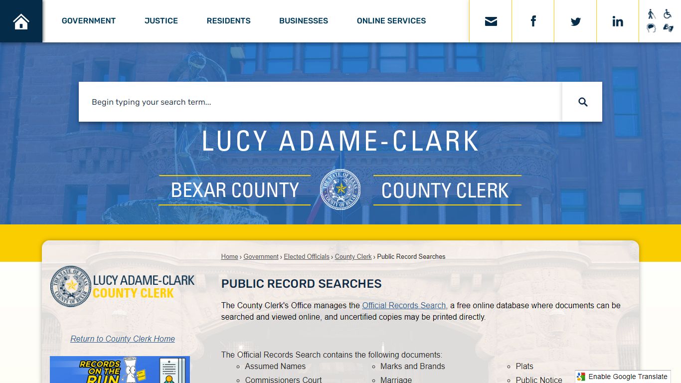 Public Record Searches | Bexar County, TX - Official Website